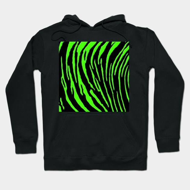 Green Tiger Stripes Hoodie by BlakCircleGirl